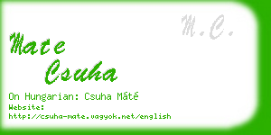mate csuha business card